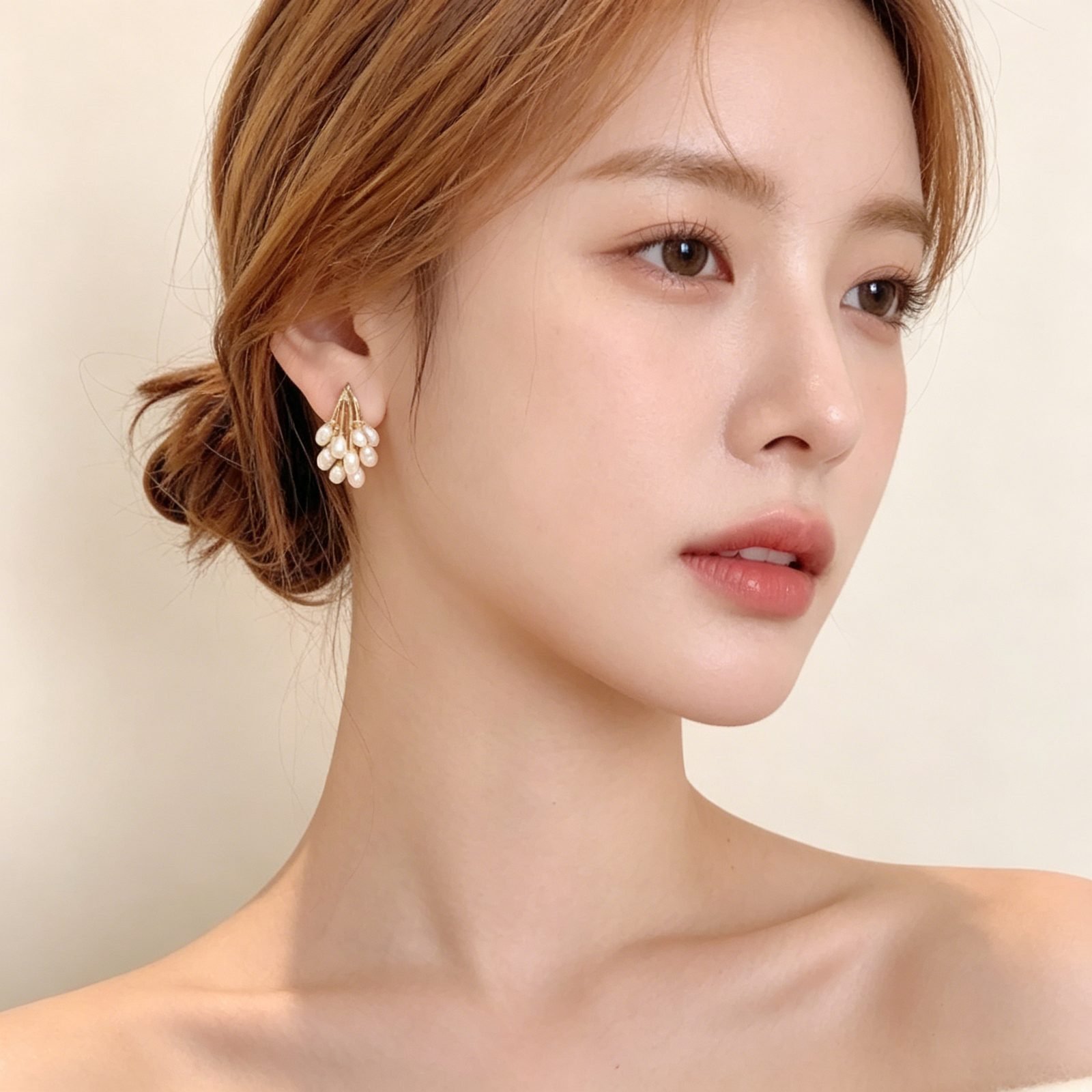 Pearl Drop Earrings No. 022 - view 1