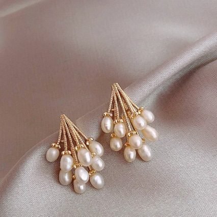 Pearl Drop Earrings No. 022 - view 2