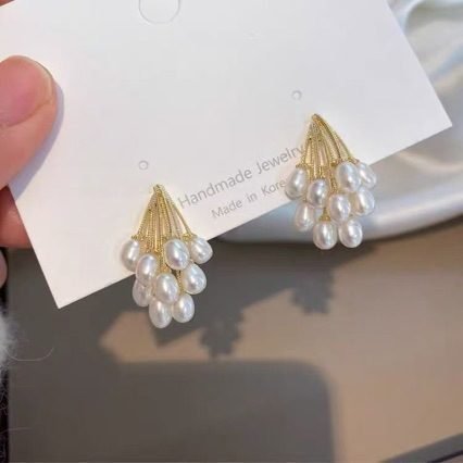 Pearl Drop Earrings No. 022 - view 4