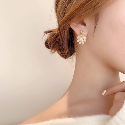 Pearl Drop Earrings No. 022 - view 5