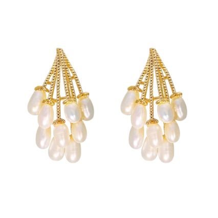 Pearl Drop Earrings No. 022 - view 6