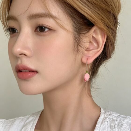 Tulip Floral Drop Earrings - view 1