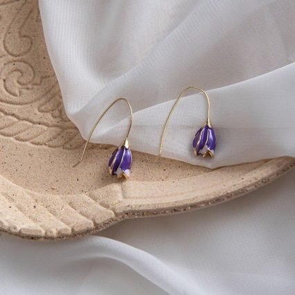 Tulip Floral Drop Earrings - view 7