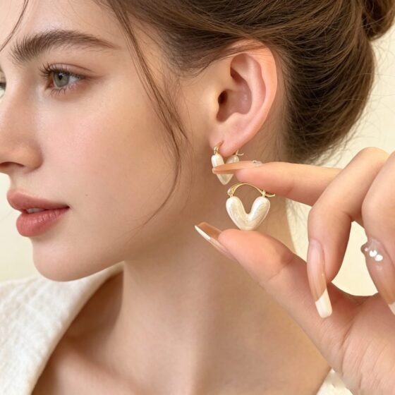 Heart Stud Earrings - view 1