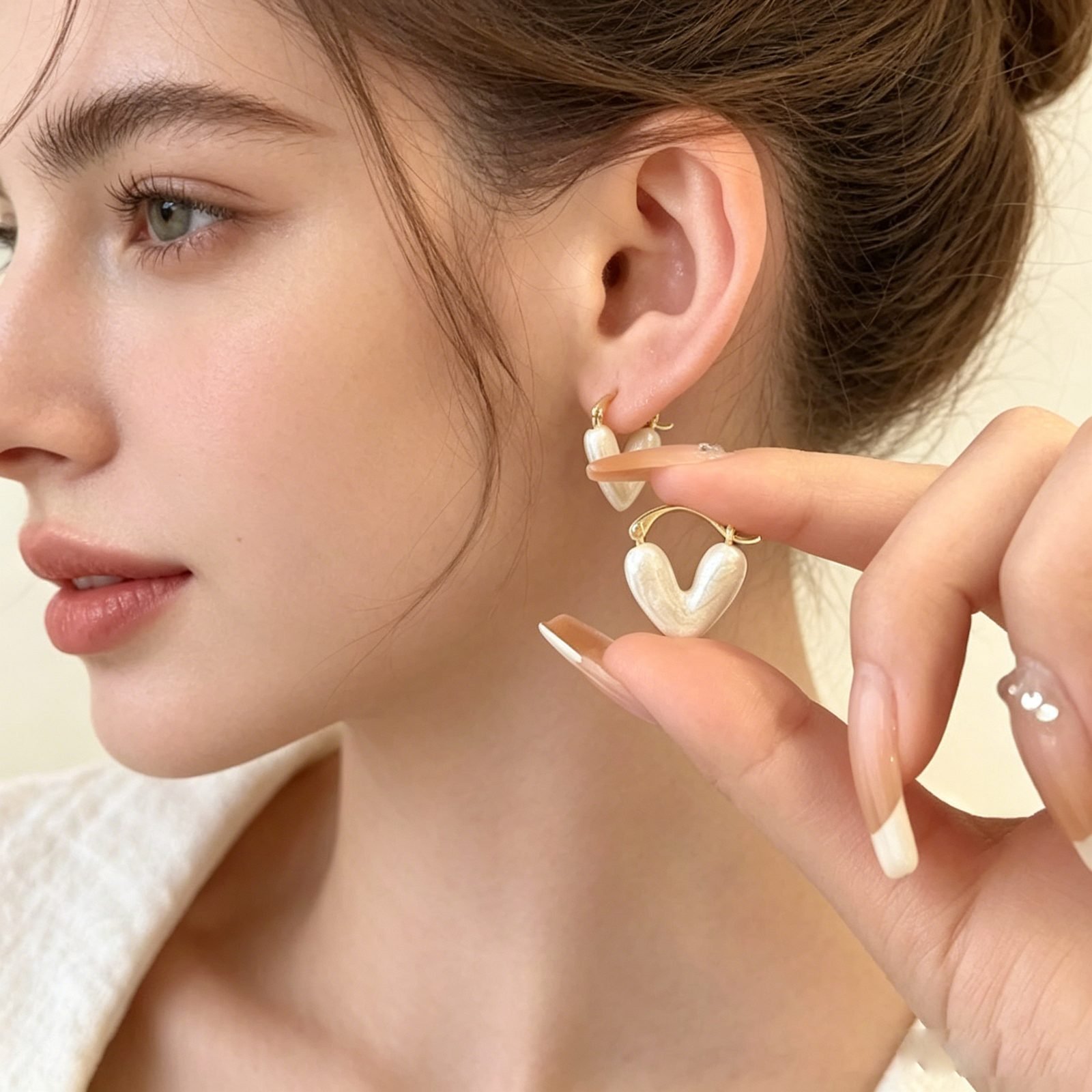 Heart Stud Earrings - view 1