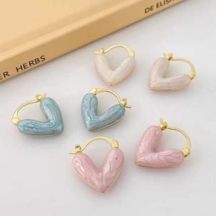 Heart Stud Earrings - view 4