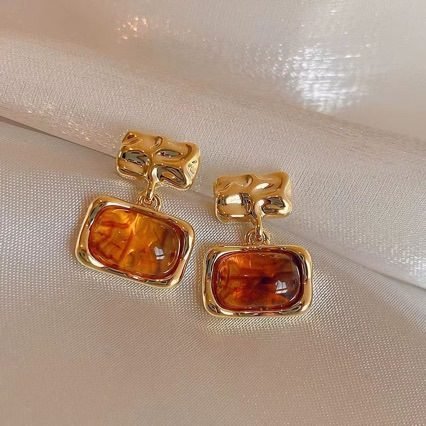 Vintage Stud Earrings - view 4