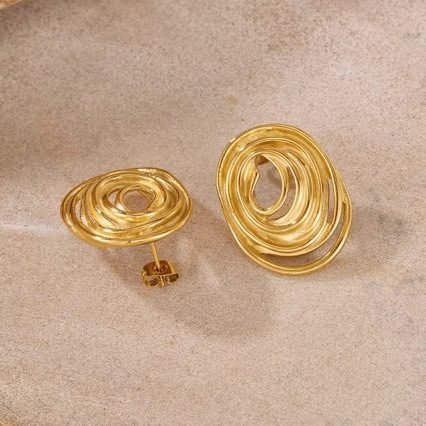 Sculptural Spiral Earrings - view 4
