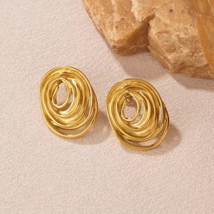 Sculptural Spiral Earrings - view 5