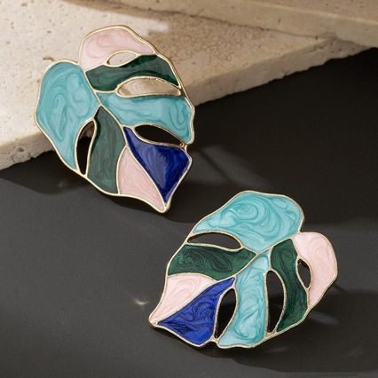 Leaf Stud Earrings - view 5