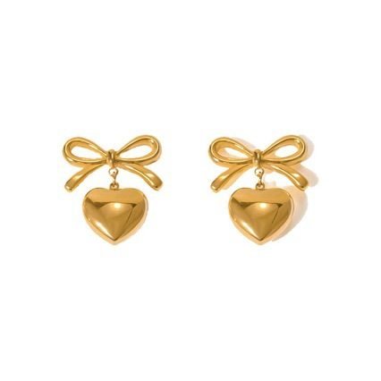 Bow Butterfly Drop Earrings - view 6
