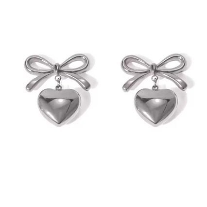 Bow Butterfly Drop Earrings - view 7