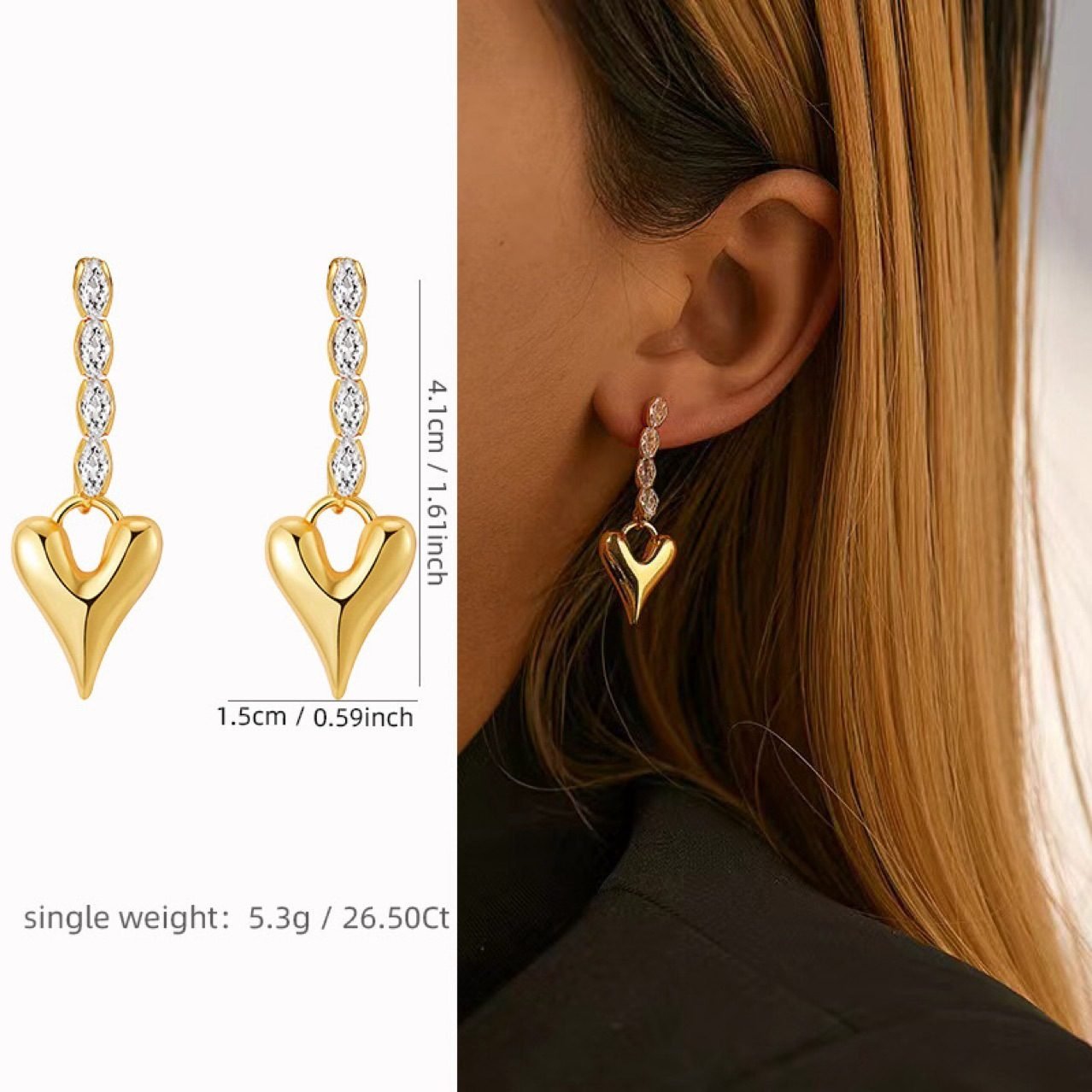 Crystal Drop Earrings - view 2