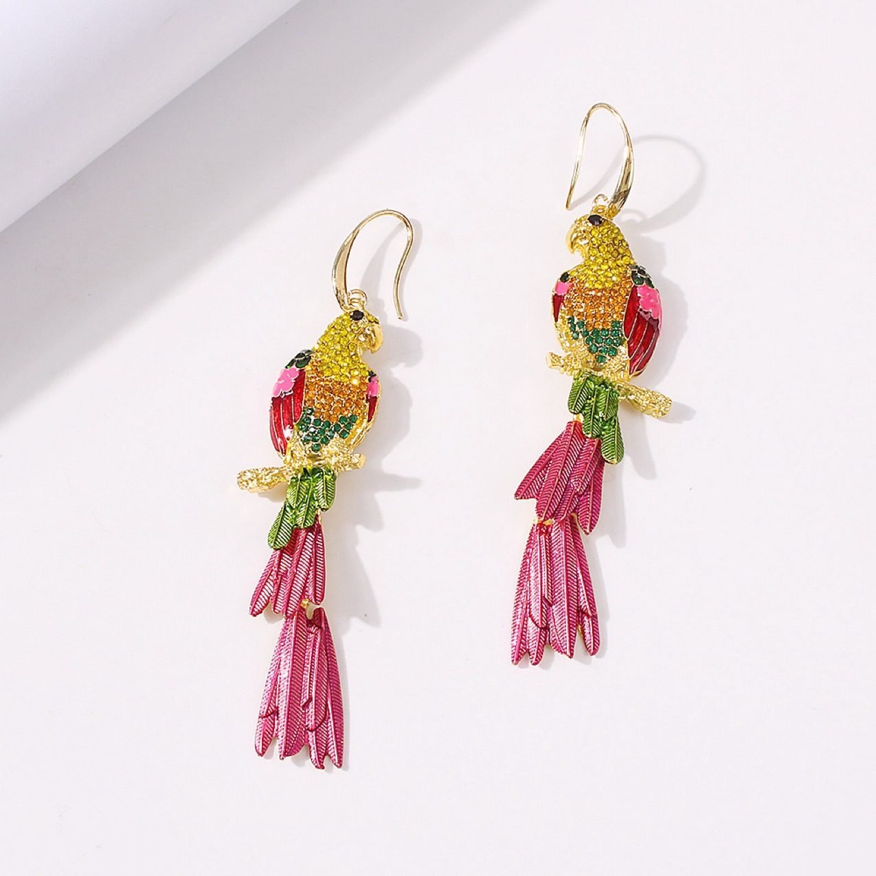 Ocean Parrot Hoop Earrings - view 2