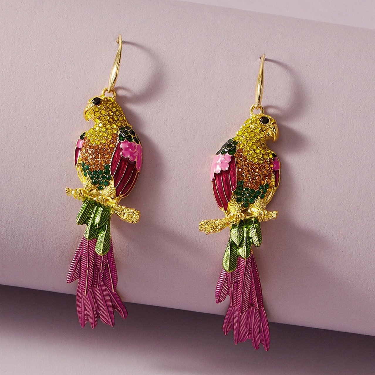 Ocean Parrot Hoop Earrings - view 3
