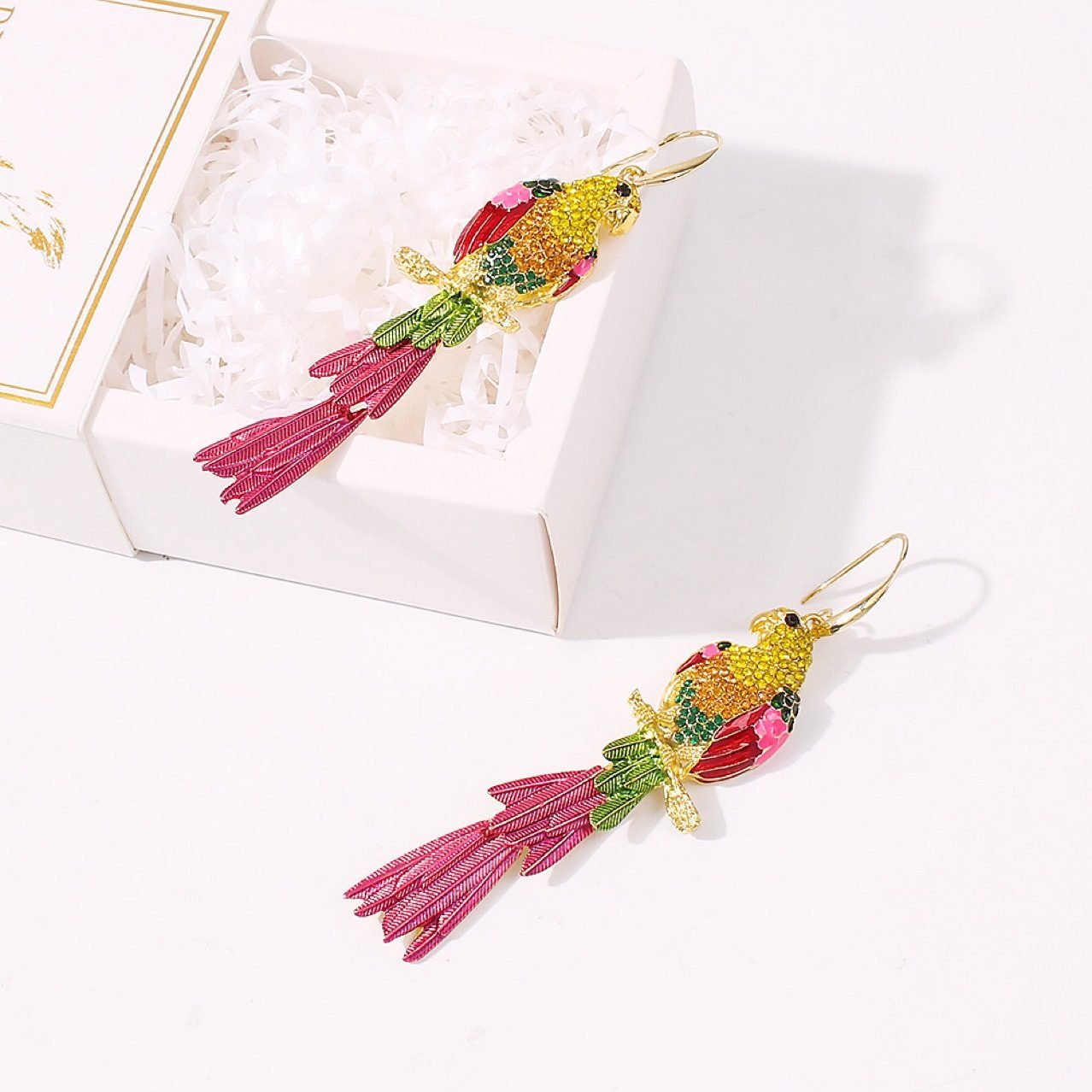 Ocean Parrot Hoop Earrings - view 4