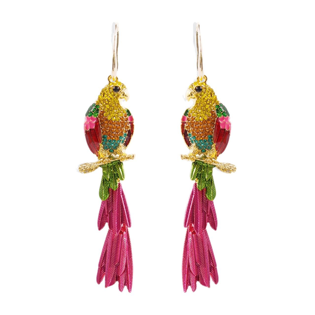 Ocean Parrot Hoop Earrings - view 5