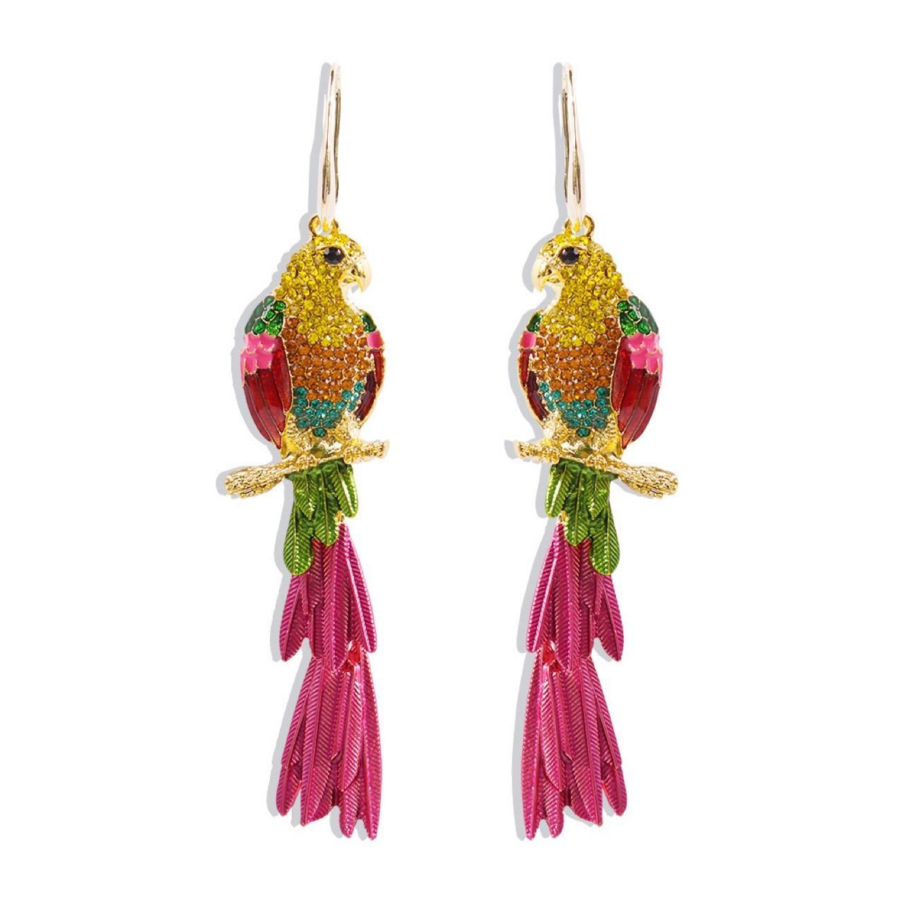 Ocean Parrot Hoop Earrings - view 6