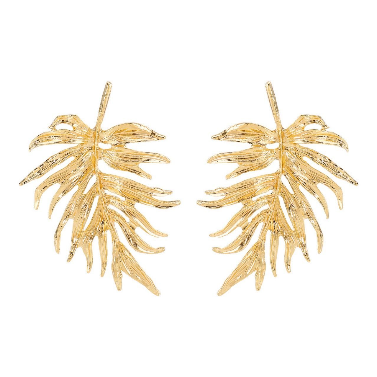 Leaf Stud Earrings No. 063 - view 4