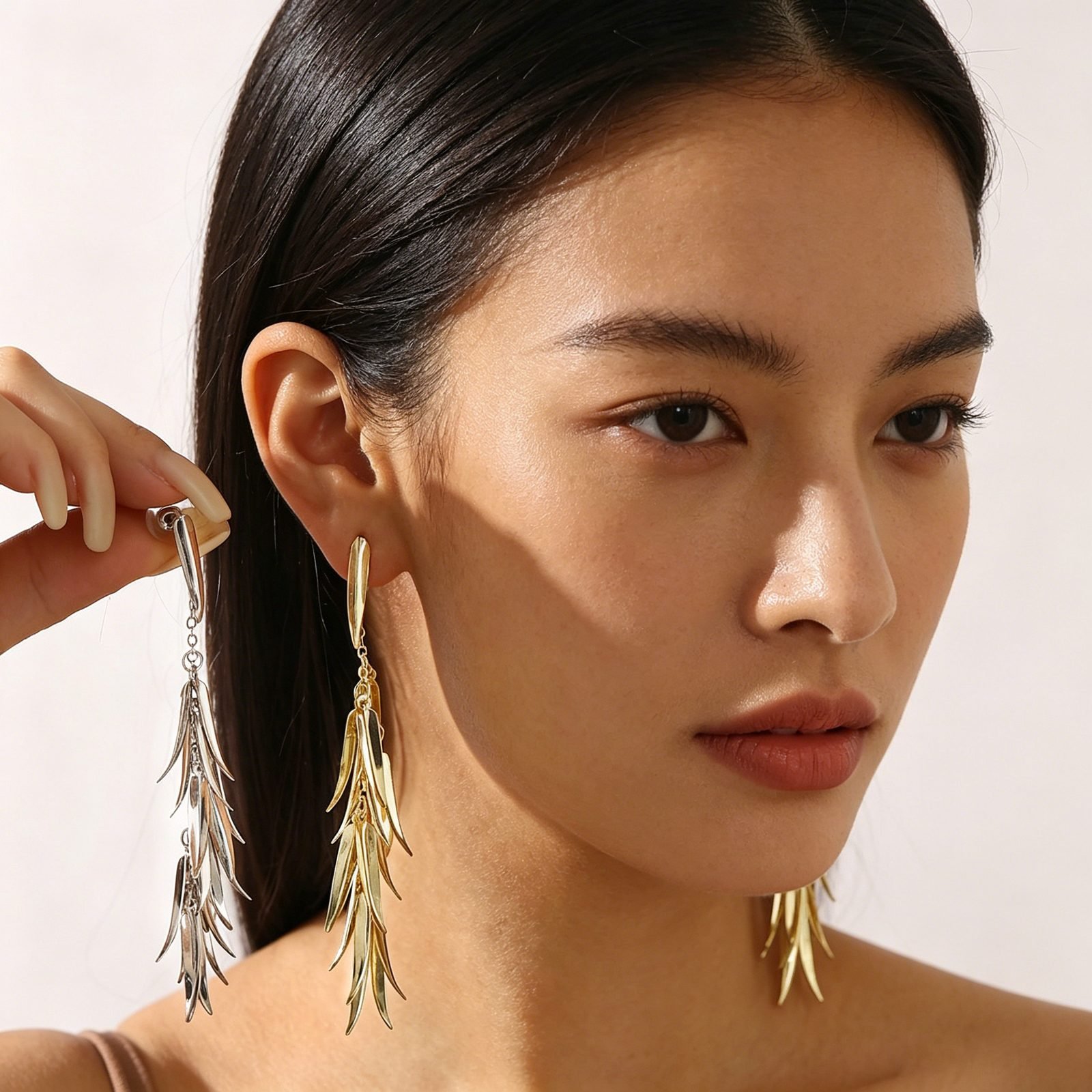 Leaf Drop Earrings - view 1