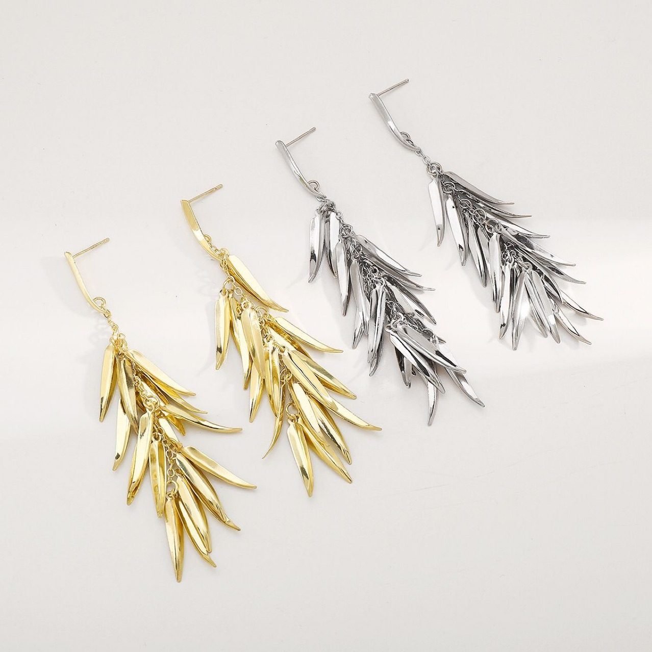 Leaf Drop Earrings - view 3