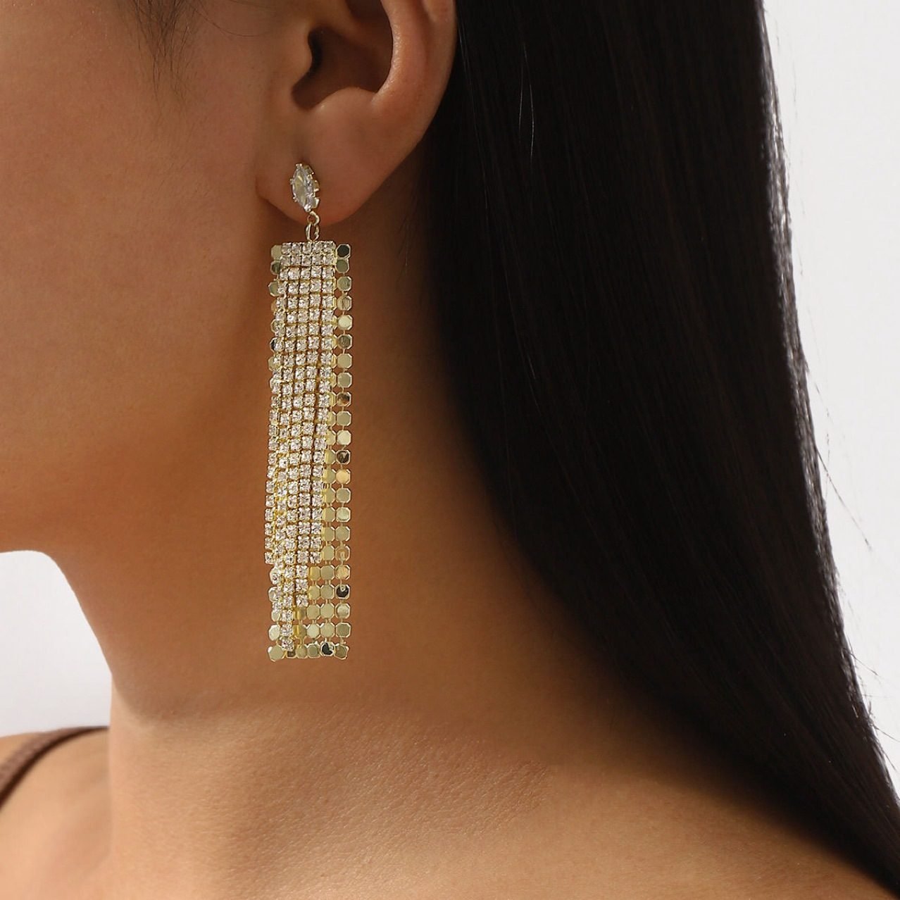 Crystal Drop Earrings No. 065 - view 3