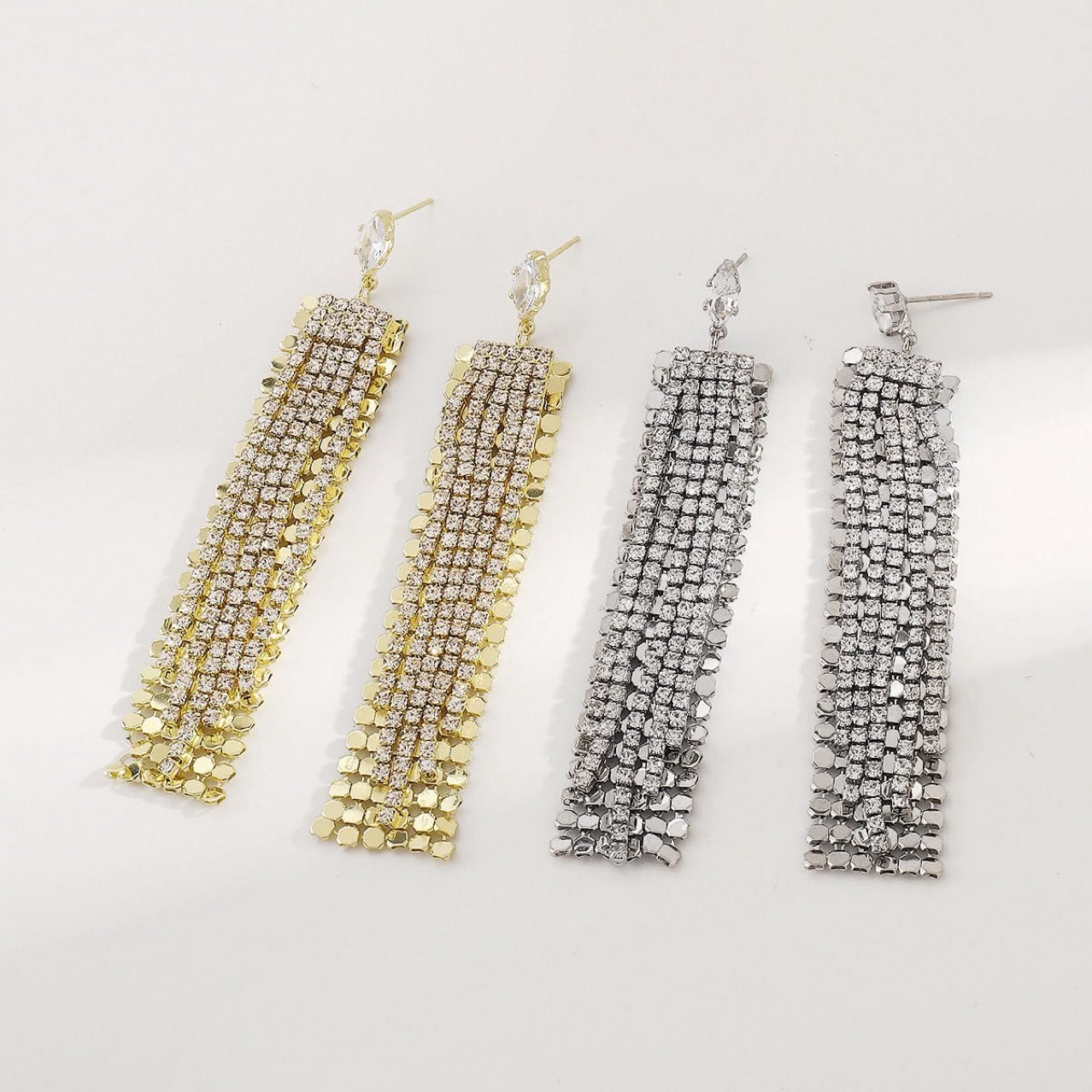 Crystal Drop Earrings No. 065 - view 4