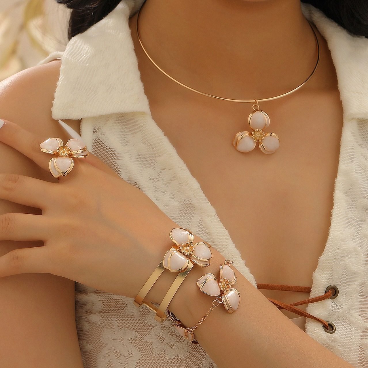 Floral Jewelry Set - view 2