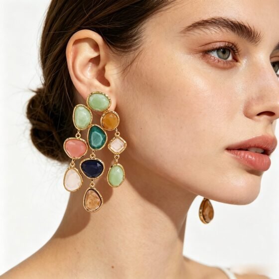 Sculptural Drop Earrings - view 1