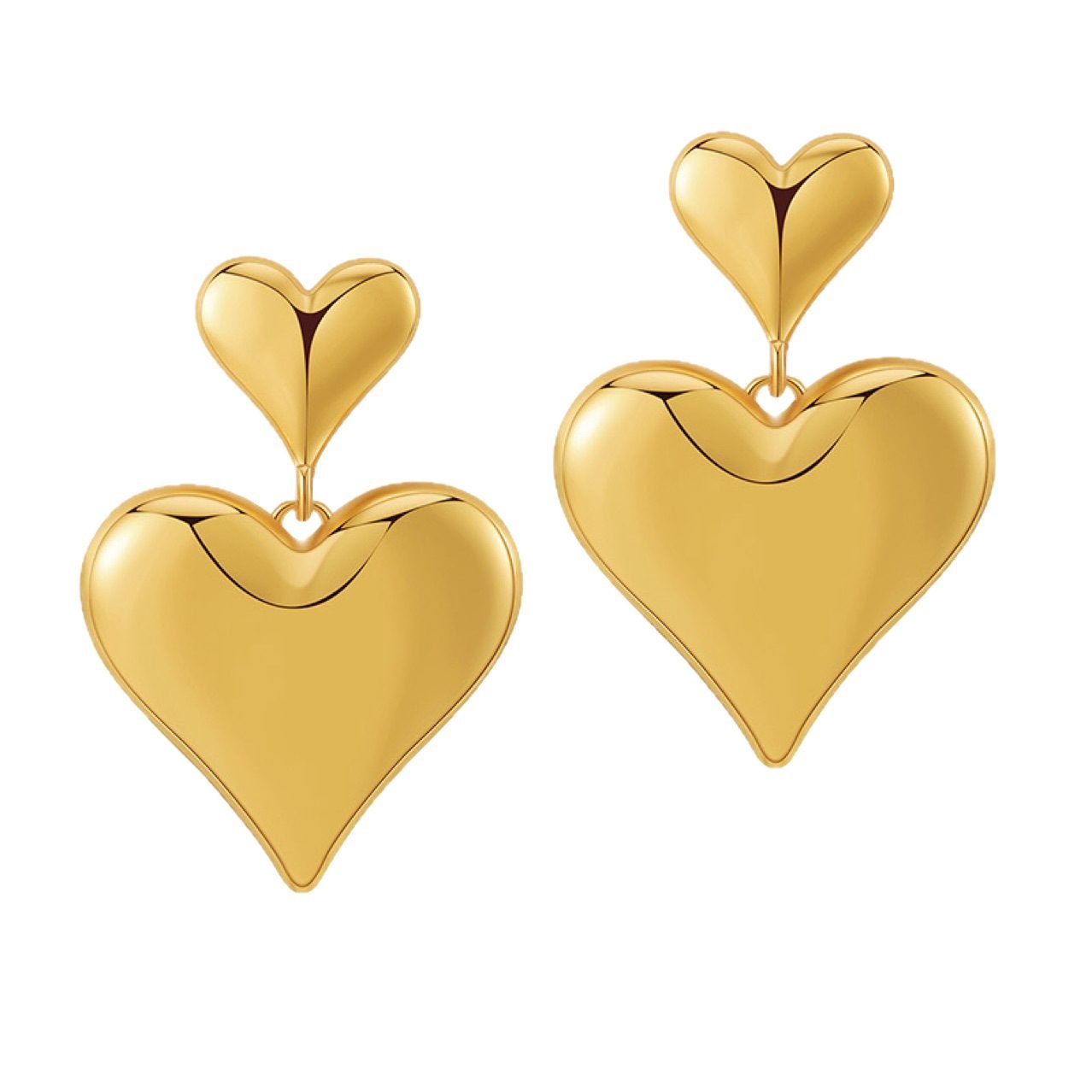 Heart Stud Earrings No. 087 - view 6