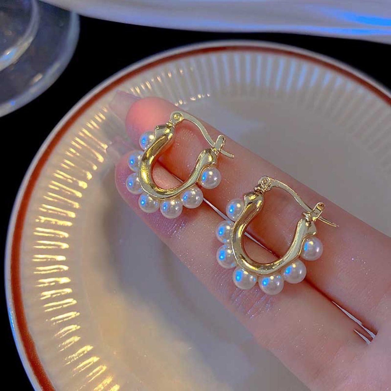 Sculptural Vintage Stud Earrings - view 3