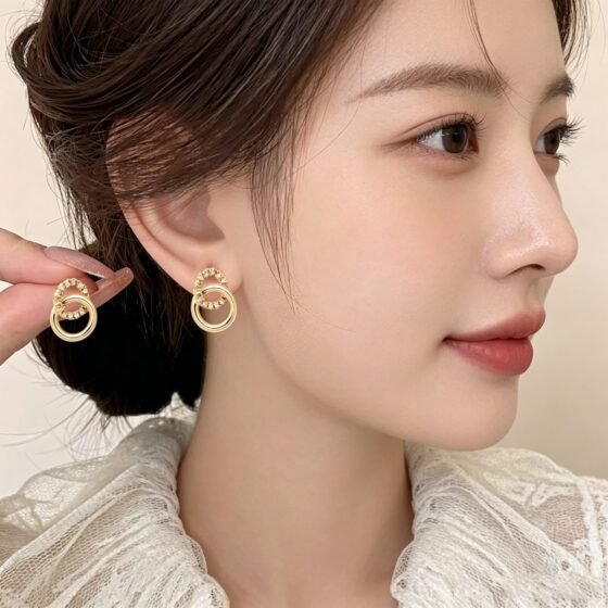 Crystal Stud Earrings No. 098 - view 1