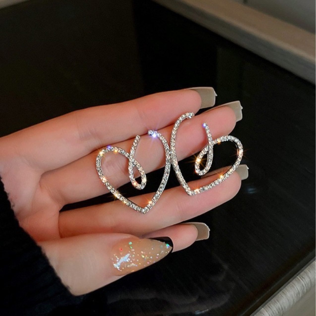 Heart Stud Earrings No. 105 - view 2