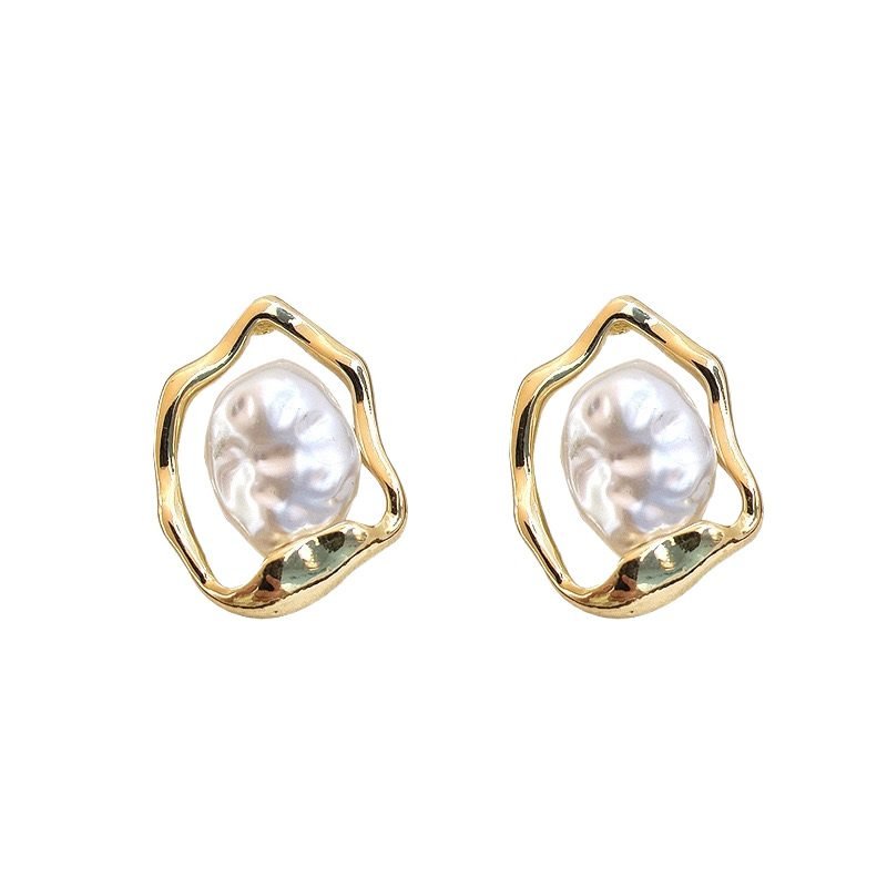 Pearl Floral Stud Earrings - view 6