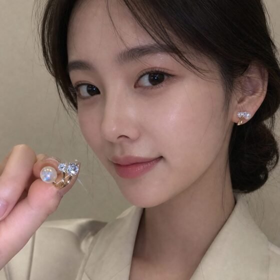 Pearl Stud Earrings - view 1