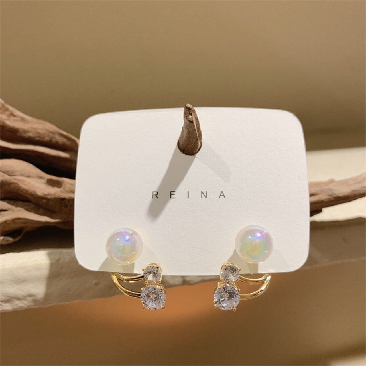 Pearl Stud Earrings - view 3