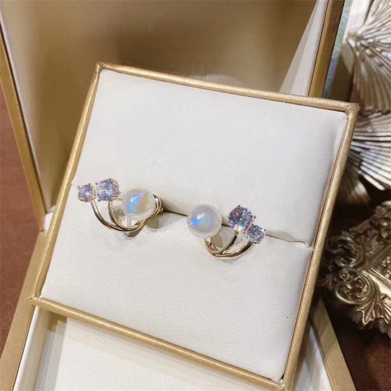 Pearl Stud Earrings - view 5