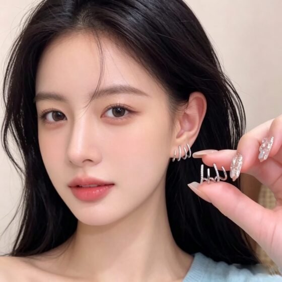 Modern Stud Earrings No. 123 - view 1