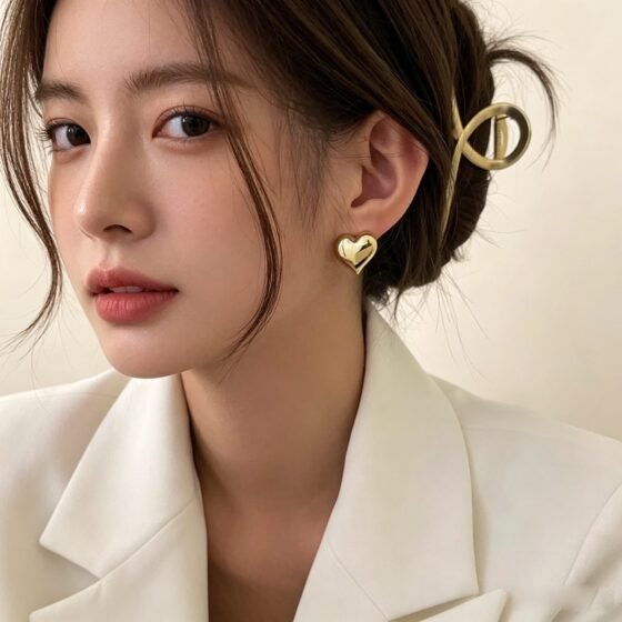 Heart Stud Earrings No. 125 - view 1
