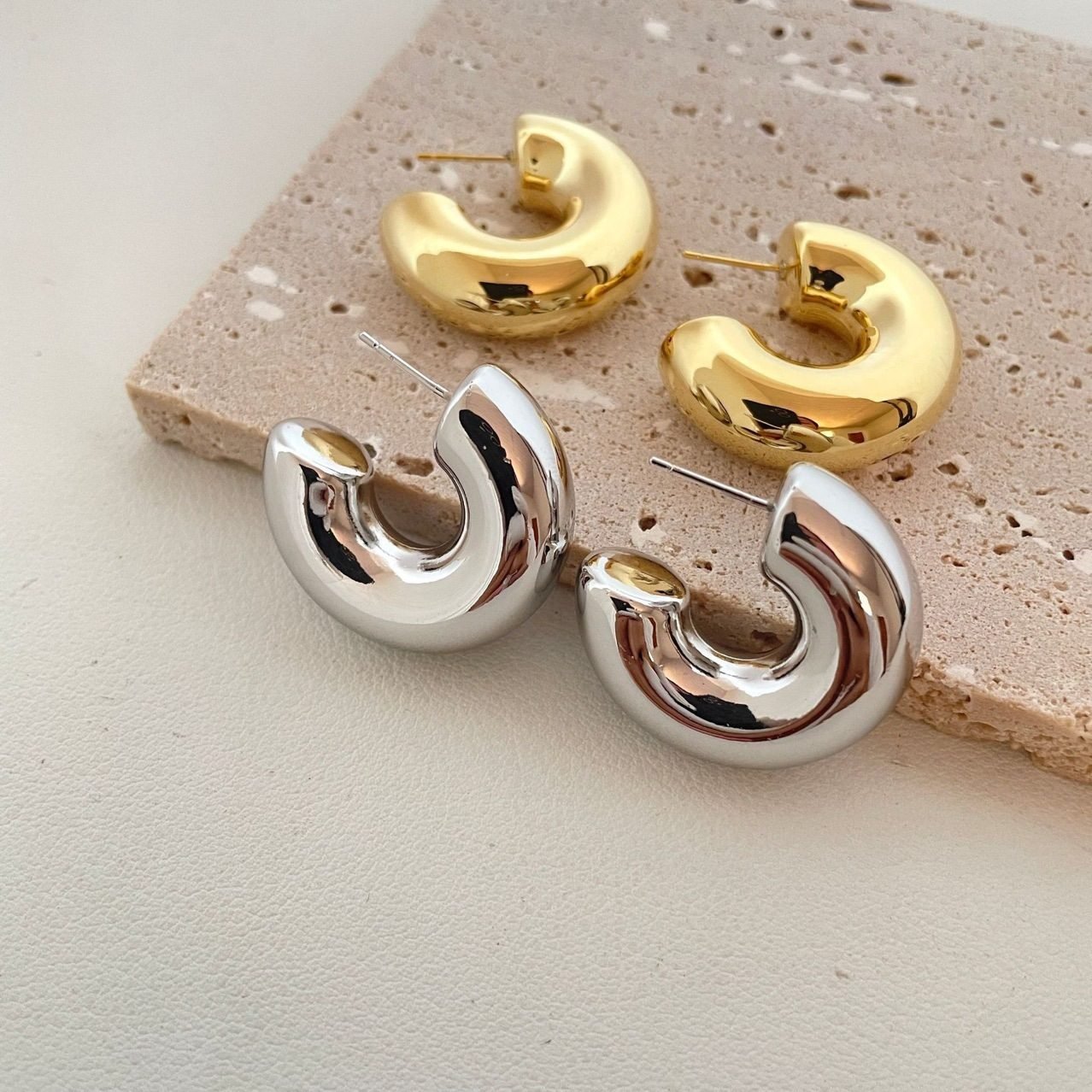 Vintage Hoop Earrings - view 3