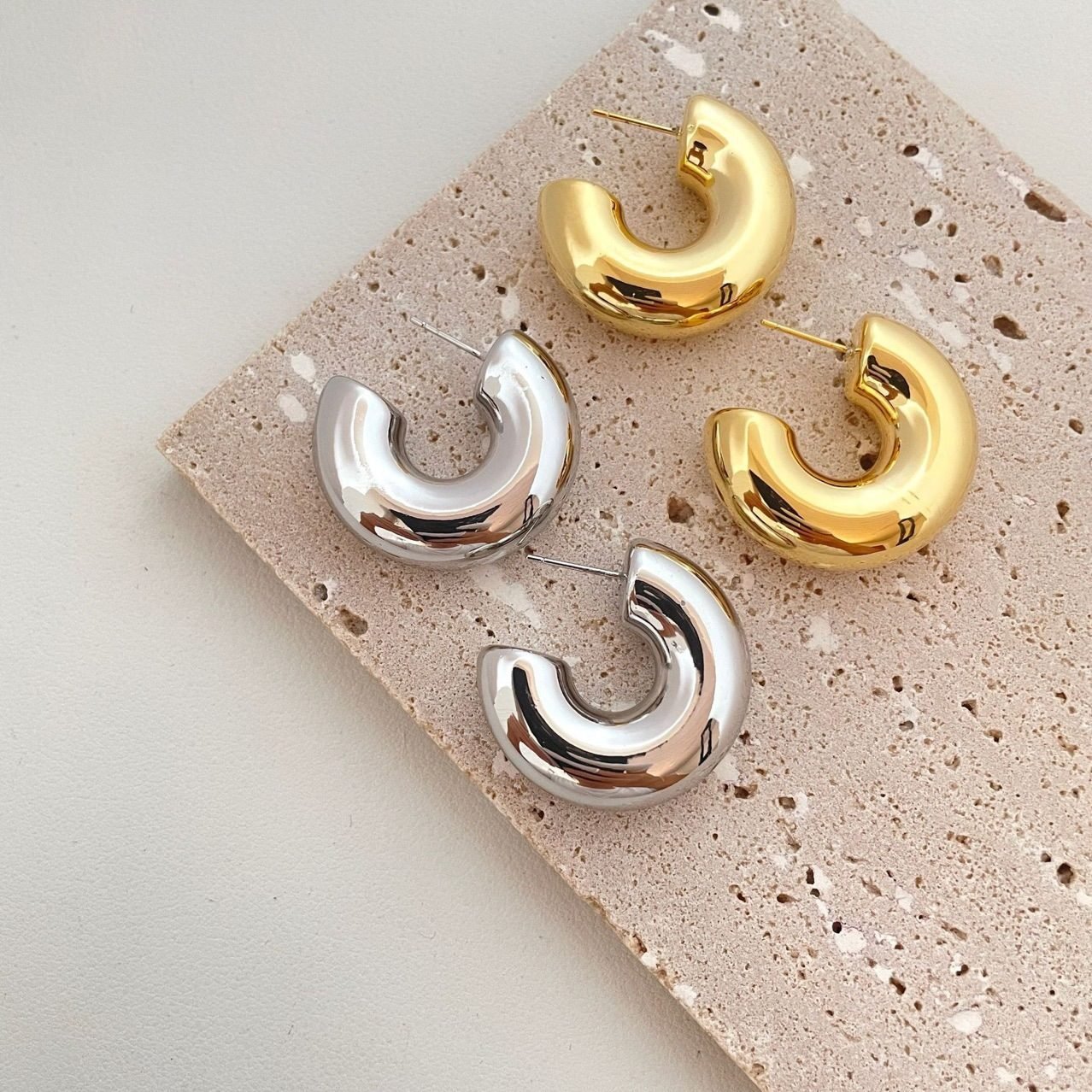 Vintage Hoop Earrings - view 4
