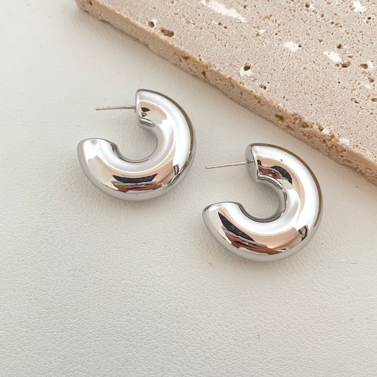 Vintage Hoop Earrings - view 7