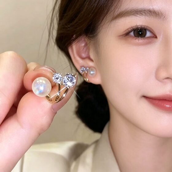 Pearl Vintage Stud Earrings No. 139 - view 1