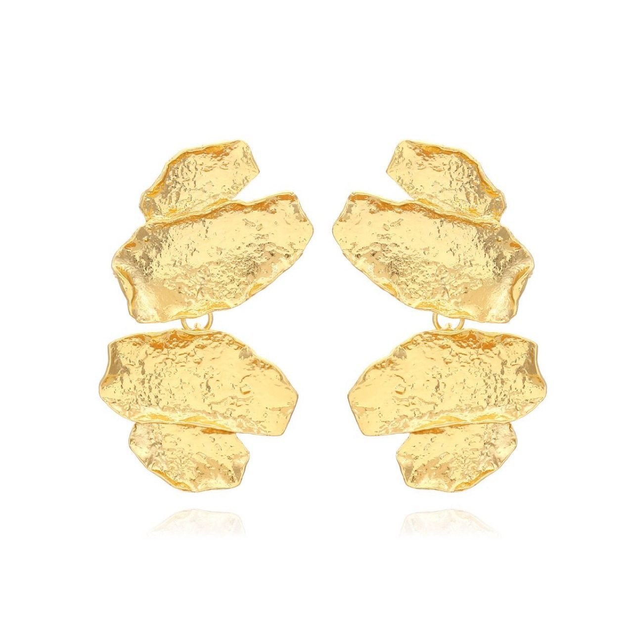 Leaf Sculptural Drop Earrings - view 7