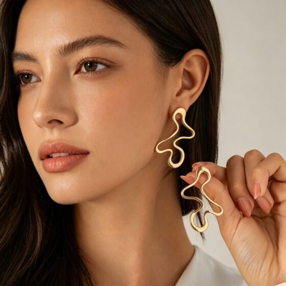 Dewdrop Sculptural Stud Earrings - view 1