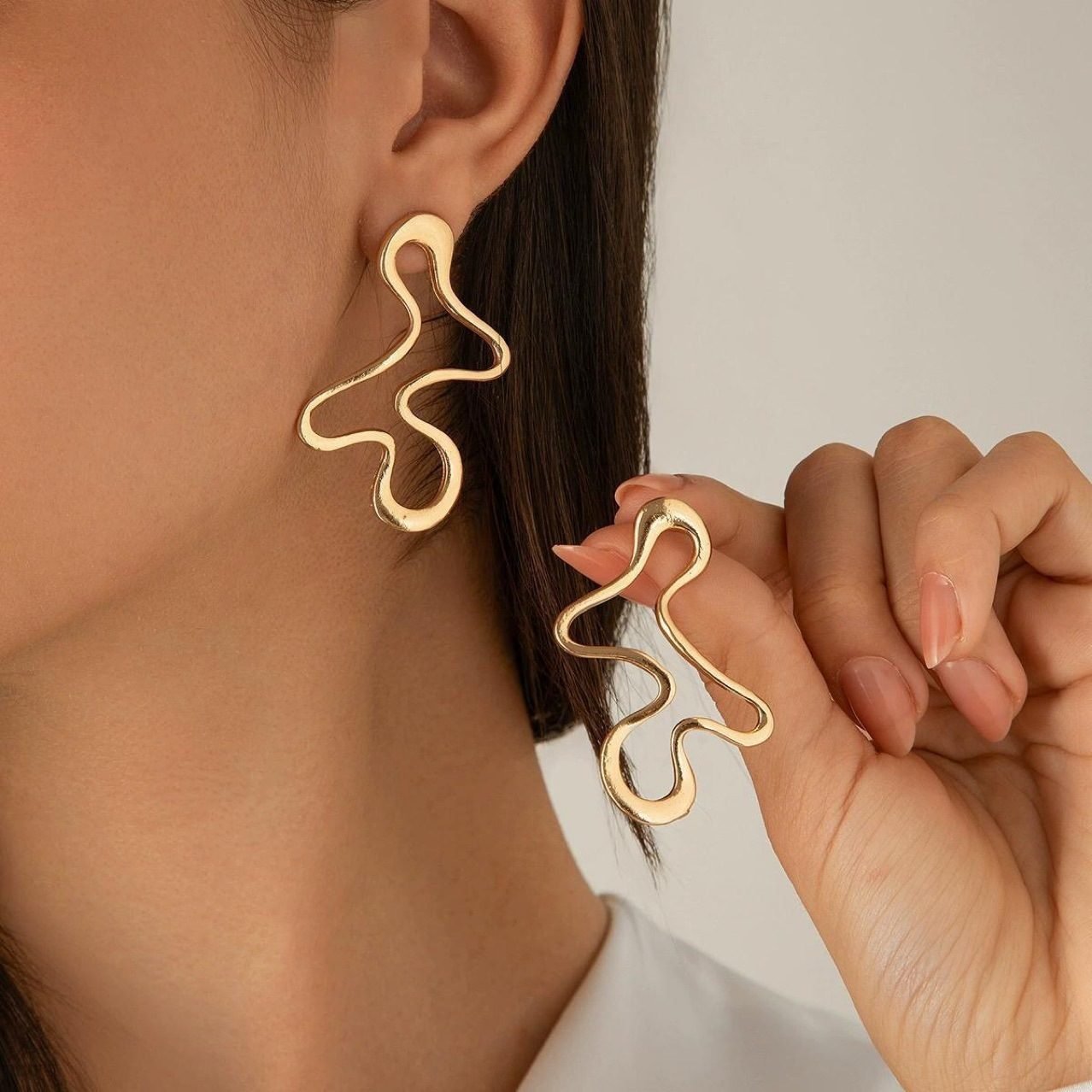 Dewdrop Sculptural Stud Earrings - view 3