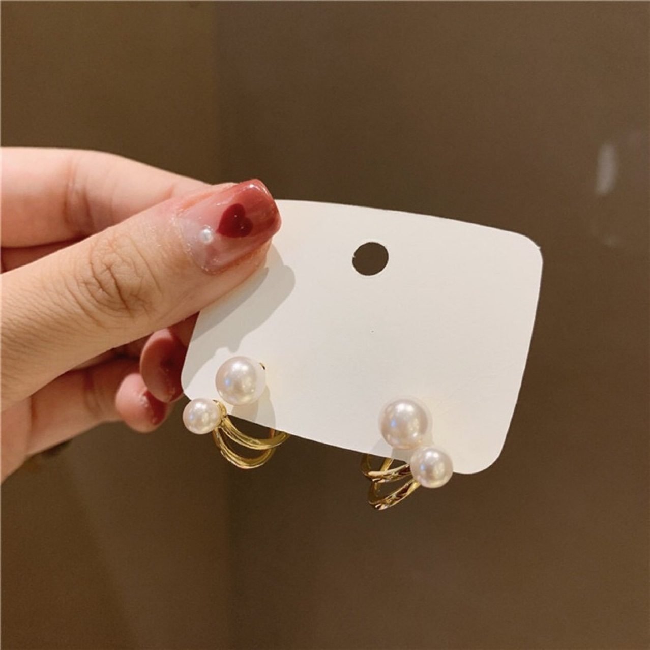 Pearl Stud Earrings No. 160 - view 3