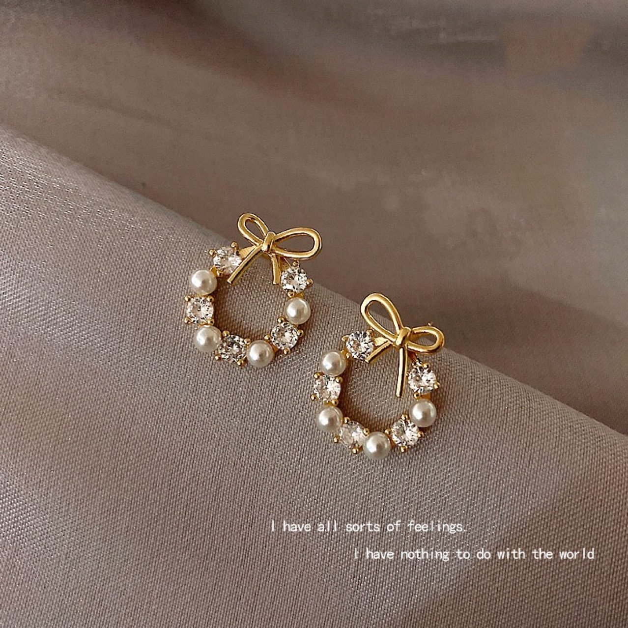 Pearl Stud Earrings No. 186 - view 2