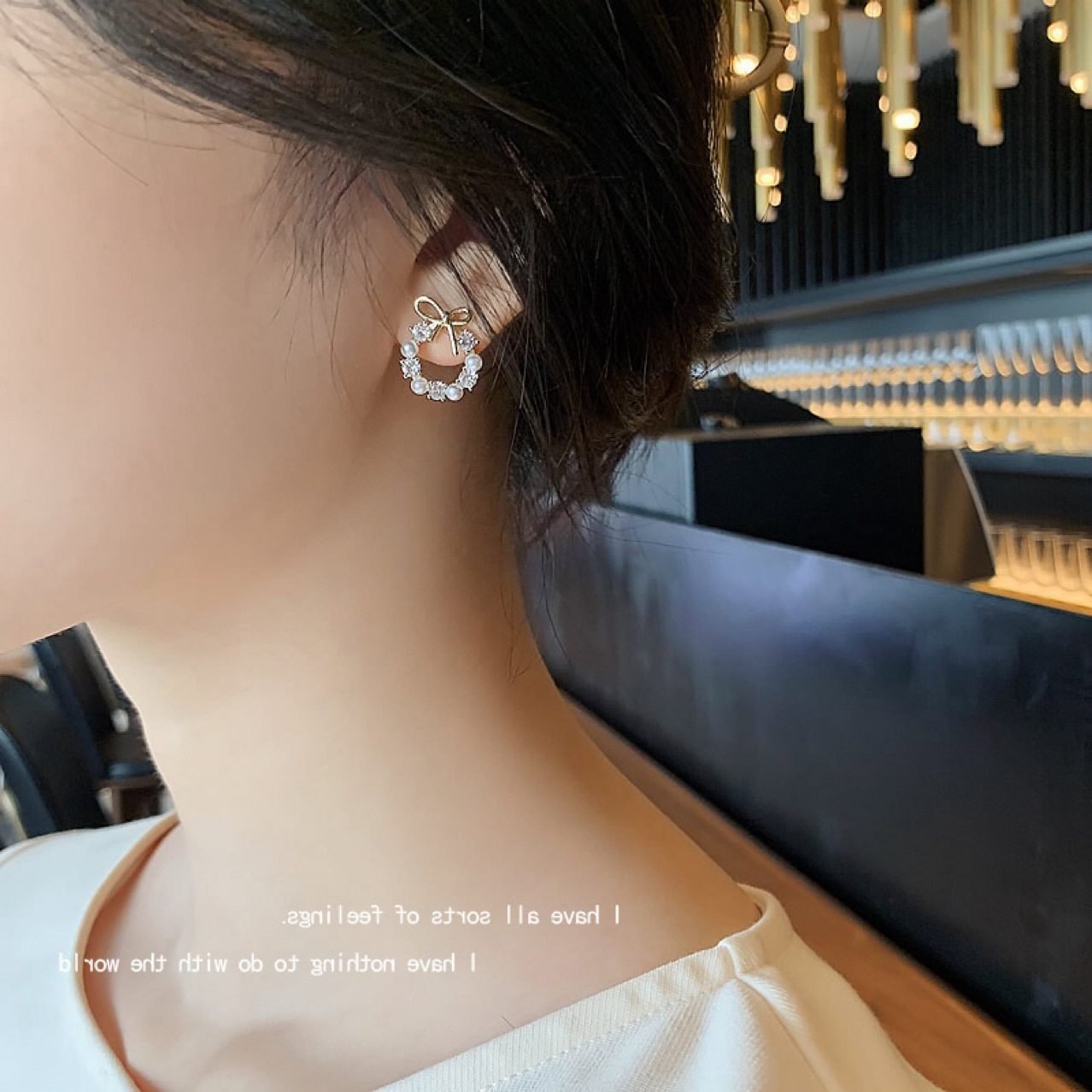 Pearl Stud Earrings No. 186 - view 3