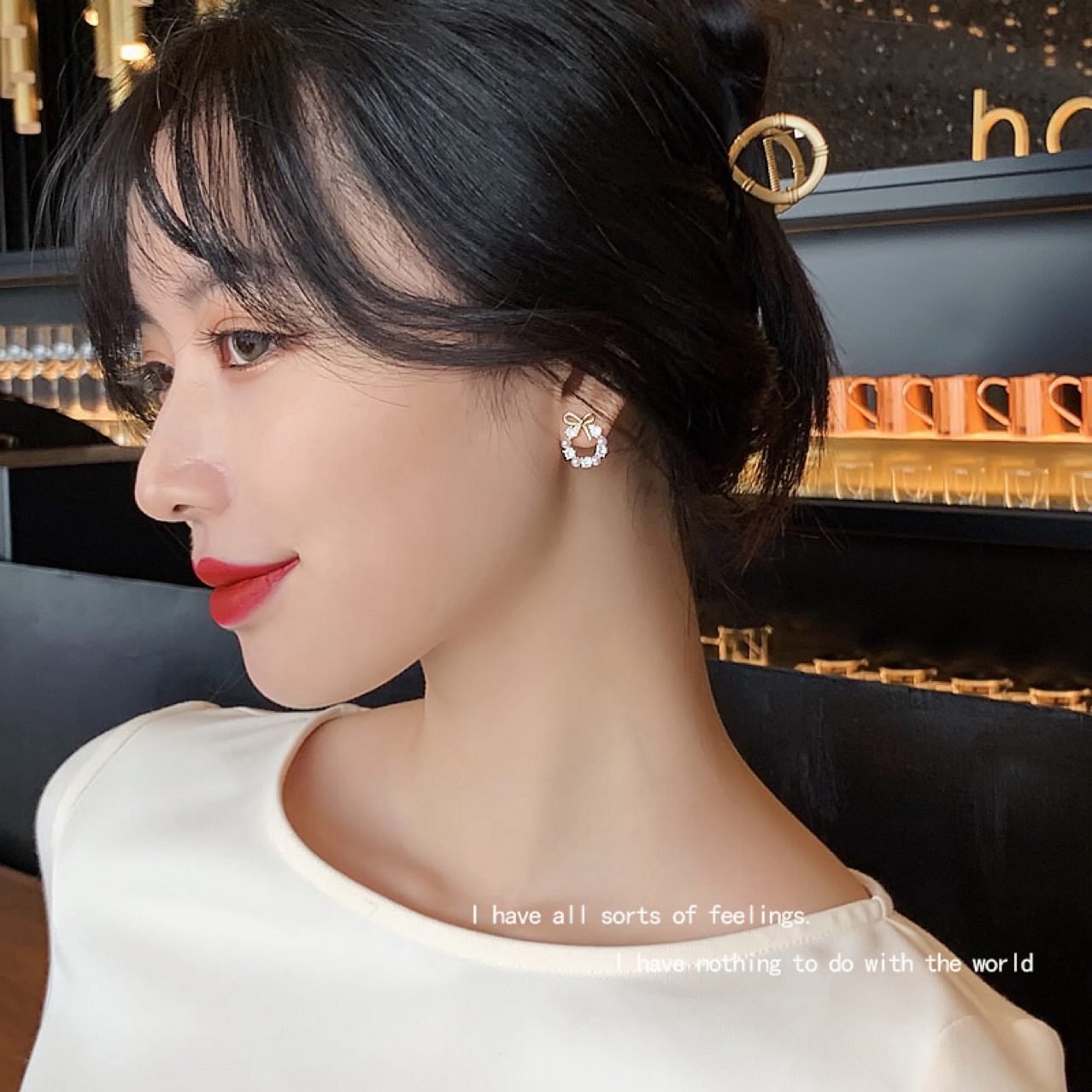 Pearl Stud Earrings No. 186 - view 5